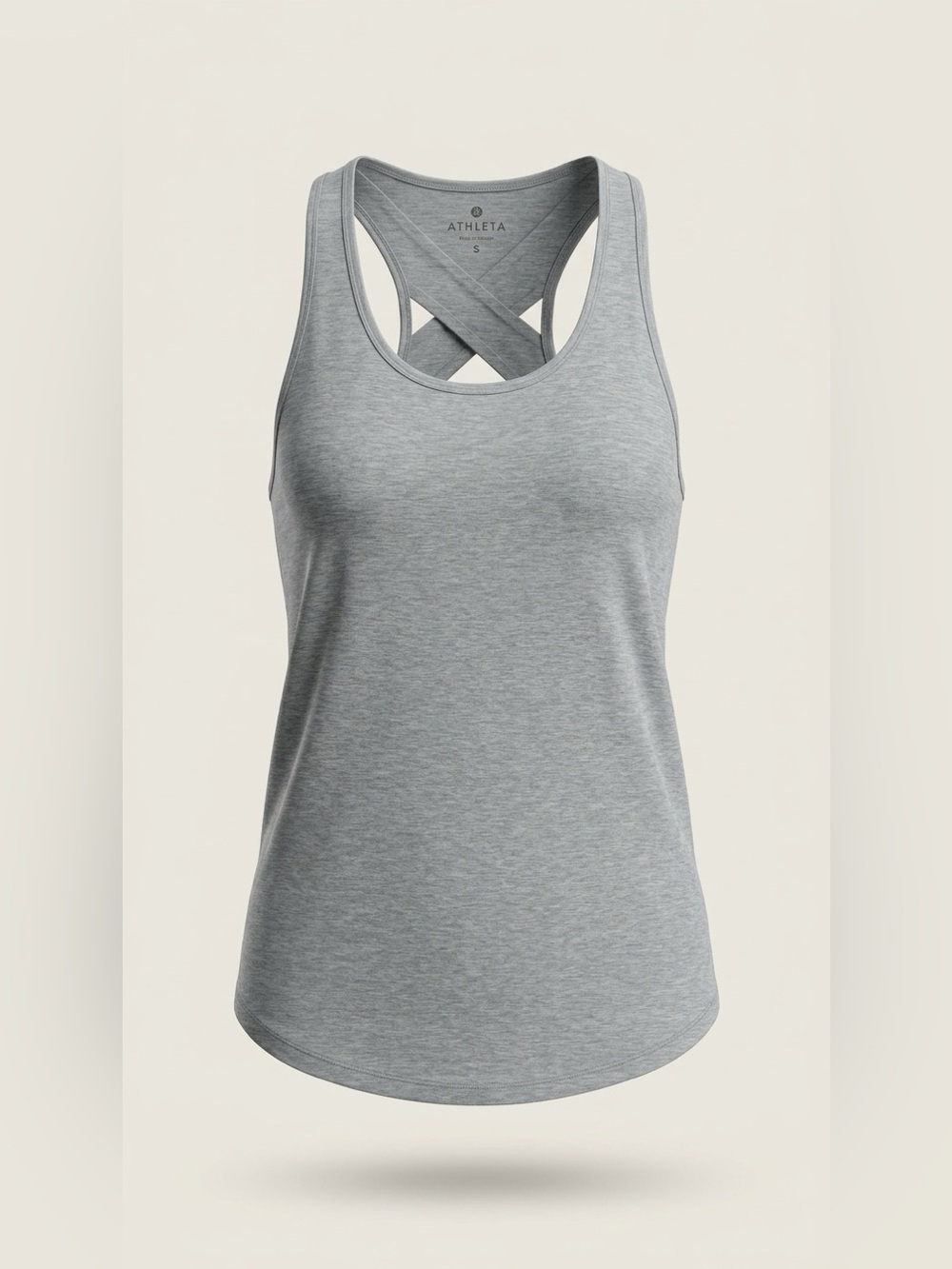 ATHLETA Light Blue Gray Crisscross Back Tank
